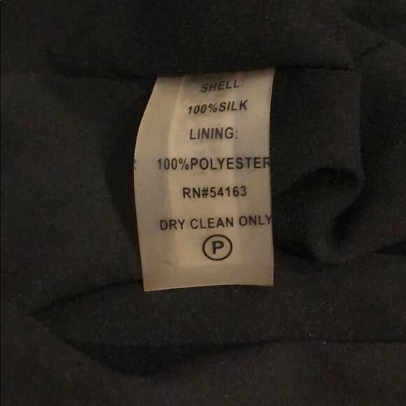 Andrew Marc Size 4 Silk Dress Sleeveless Blue Drape Cowl Neck - Picture 6 of 11